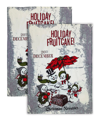 2 Pack Holiday Fruitcake Kitchen Towel, 20" x 28" home decor - Mod Lifestyles