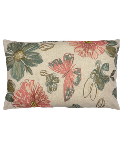 Spring Butterfly Embroidery Pillow, 14" X 26" home decor - Mod Lifestyles