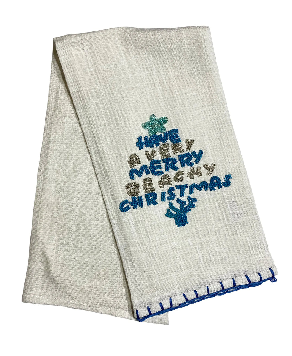 Blue christmas clearance hand towels