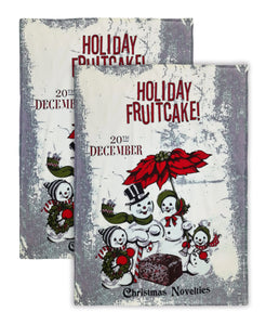 2 Pack Holiday Fruitcake Kitchen Towel, 20" x 28" home decor - Mod Lifestyles