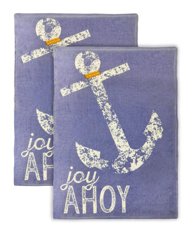 2 Pack Joy Ahoy Anchor Kitchen Towel, 20" x 28" home decor - Mod Lifestyles