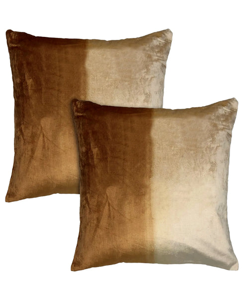 2-Pack Ombre Rayon Velvet Decorative Pillow, 18" X 18" home decor - Mod Lifestyles