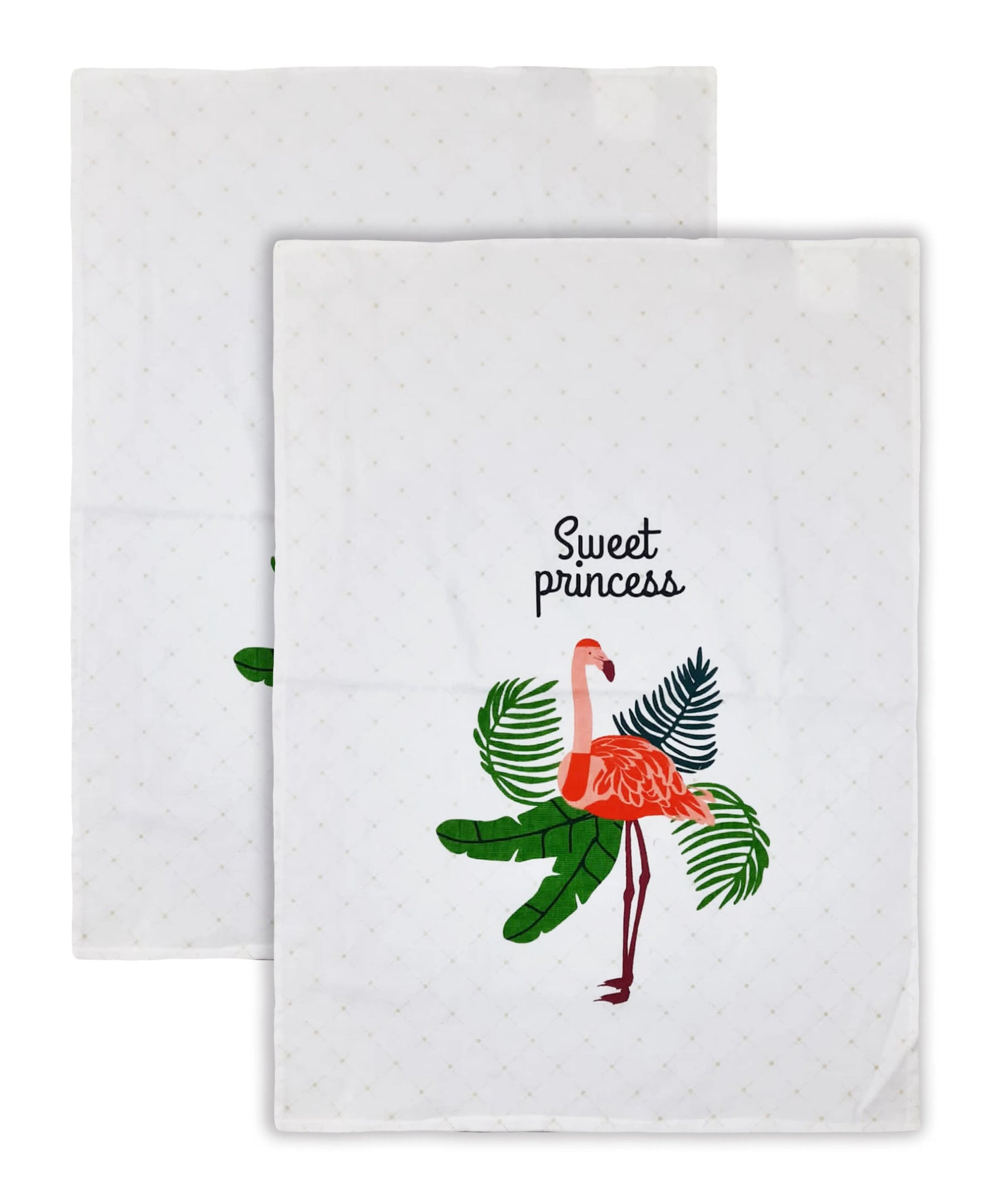 2 Pack Sweet Princess Flamingo Kitchen Towel, 20" x 28" home decor - Mod Lifestyles