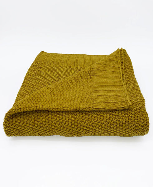Acrylic Moss Knit Throw, 50" X 70" home decor - Mod Lifestyles