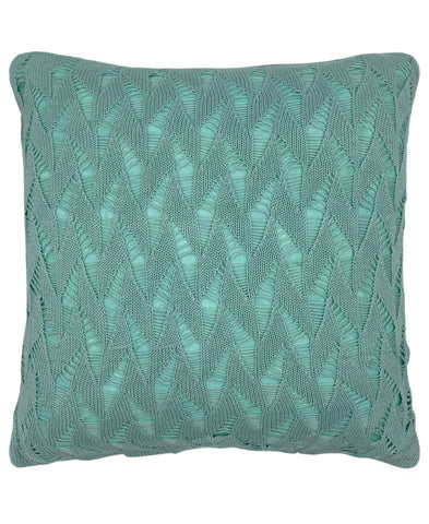 Cotton Fishnet Knit Pillow, 18" X 18" home decor - Mod Lifestyles