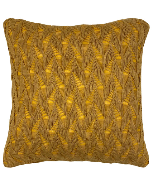 Cotton Fishnet Knit Pillow, 18" X 18" home decor - Mod Lifestyles