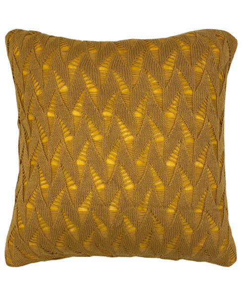 Cotton Fishnet Knit Pillow, 18" X 18" home decor - Mod Lifestyles
