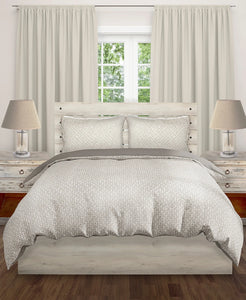 Full/Queen Mila Cotton Comforter, 88" X 92" - Waffle Block Design home decor - Mod Lifestyles