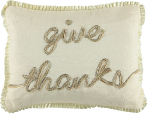 Give Thanks Decorative Lumbar Pillow, 13" X 18" home decor - Mod Lifestyles