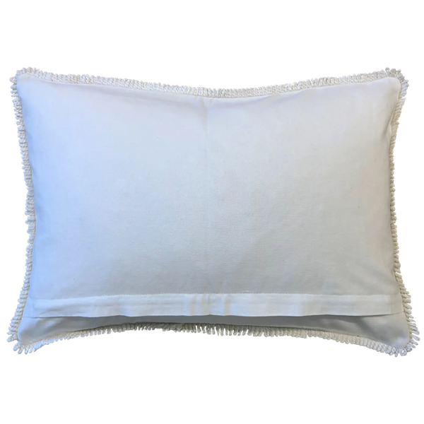 Goldfish Beads Embroidery Pillow with Fringe, 14''x20'' home decor - Mod Lifestyles