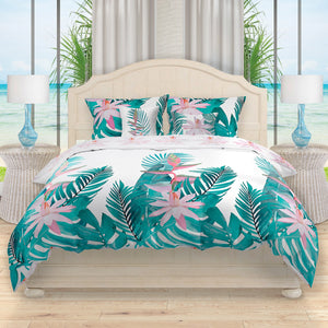 Flamingo King Comforter Set, 106" X 94" home decor - Mod Lifestyles