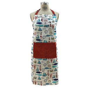 Marine Lighthouse Print Apron, Free Size home decor - Mod Lifestyles