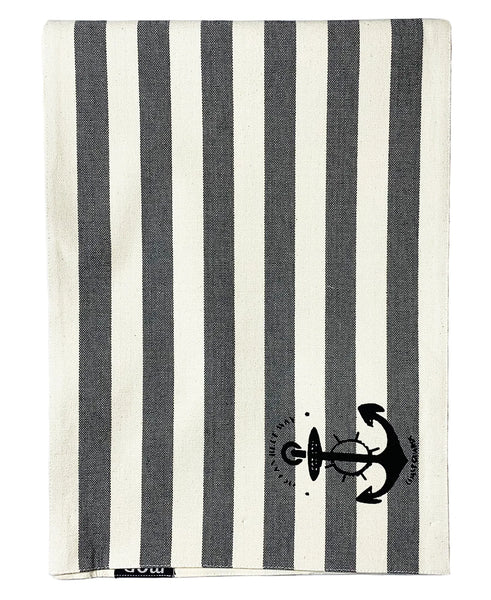 Nautical Stripe Stamped Table Runner, 13" X 72" home decor - Mod Lifestyles