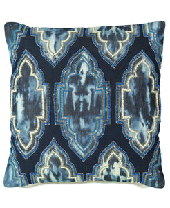 Navy Moroccan Tie Dye Decorative Pillow, 18" X 18" home decor - Mod Lifestyles