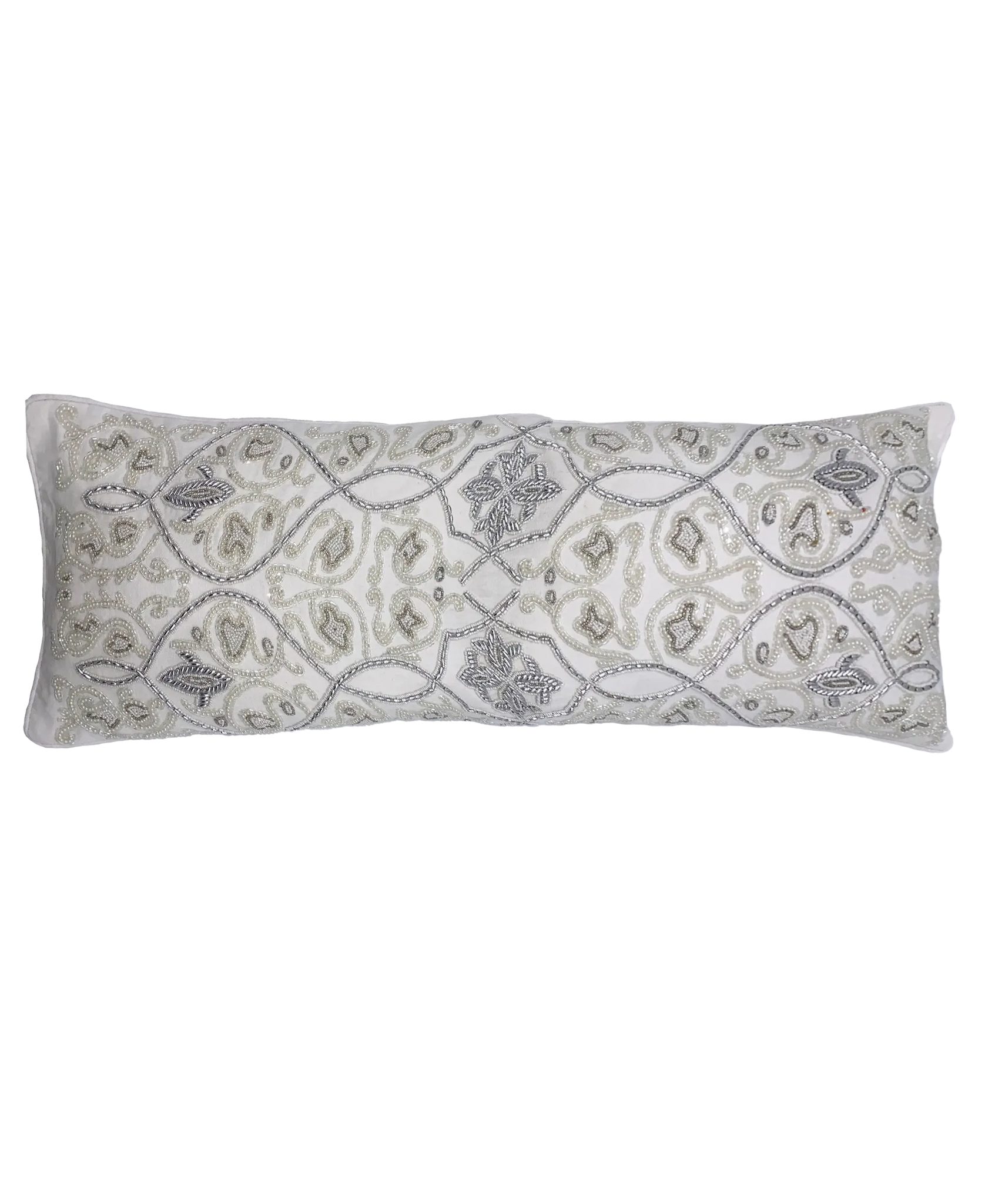 Paisley Beaded Lumbar Pillow, 12" X 36" home decor - Mod Lifestyles
