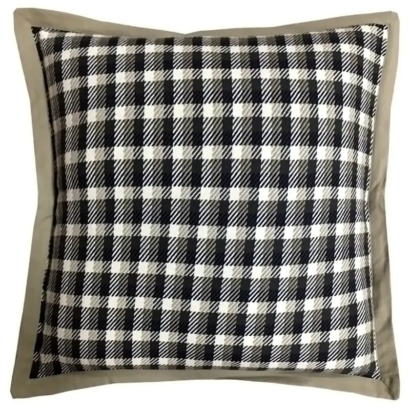 Plaid Yarn-Dye Pillow with Flange Edge, 20" X 20" home decor - Mod Lifestyles