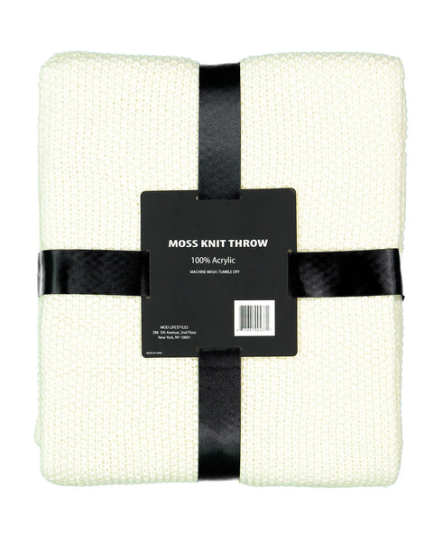 Acrylic Moss Knit Throw, 50" X 70" home decor - Mod Lifestyles